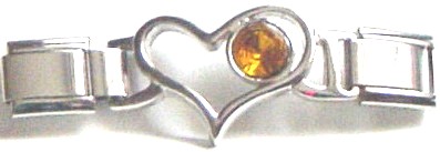 Open Heart Link - November Citrine - Click Image to Close